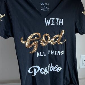 On Fire Midnight Black Tee